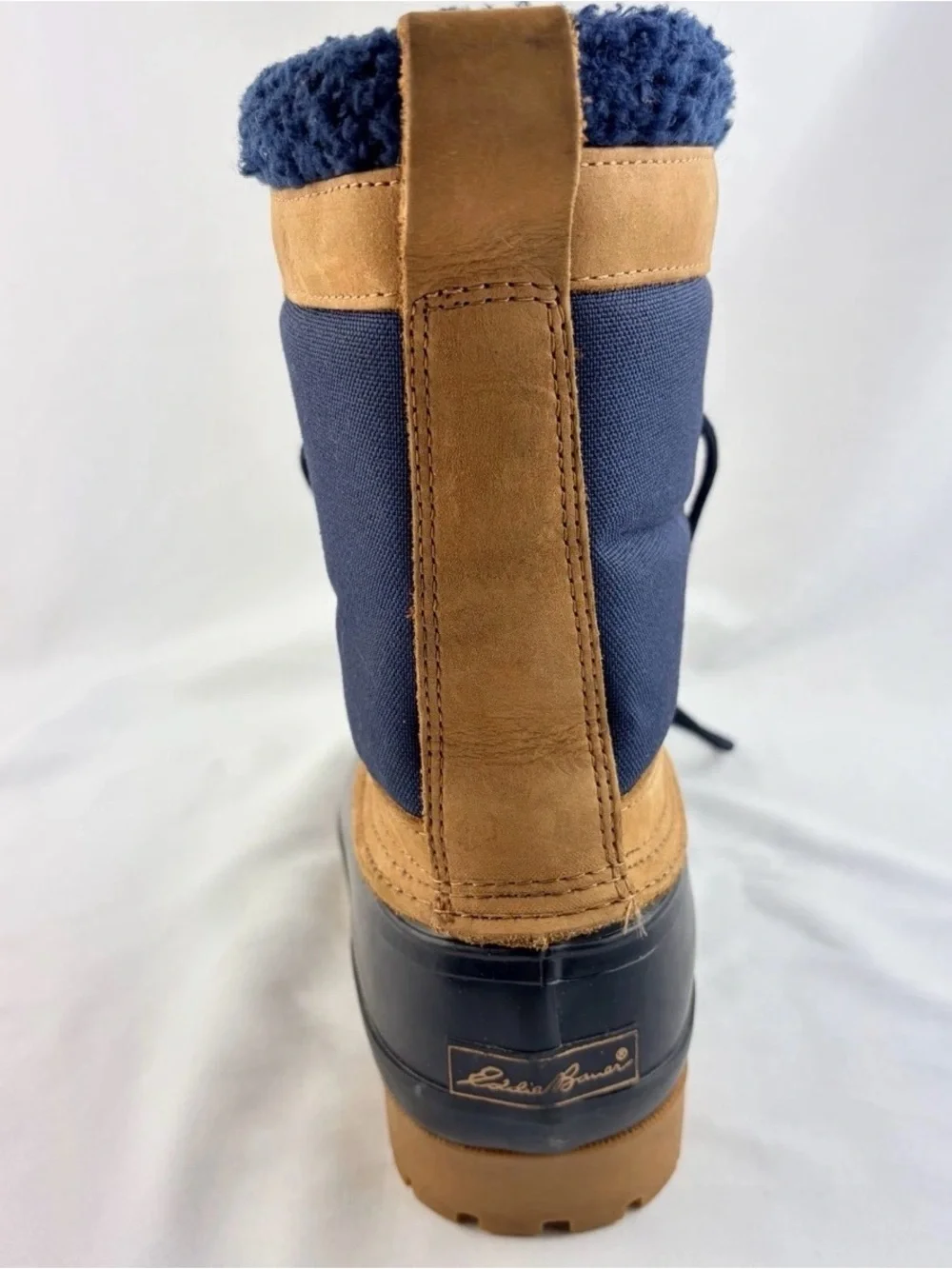 Eddie Bauer Navy and Brown Waterproof Winter Boots